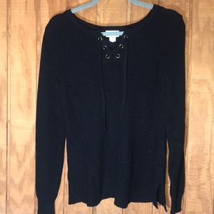 ❤️OLD NAVY BLACK TIE UP SWEATER
